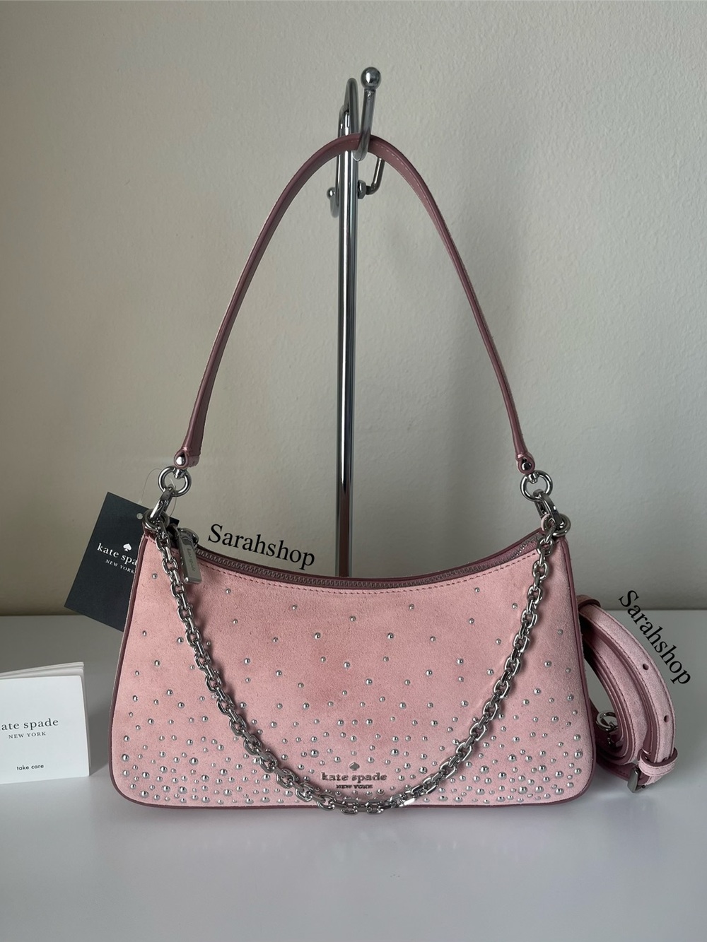 ♠️Kate Spade Margot Studded Suede Shoulder Bag
